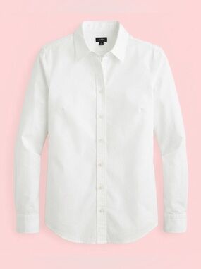 NWT J. Jill Long Sleeve White Collared Dress Shirt Size Small Petite Classic